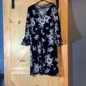 Black floral dress